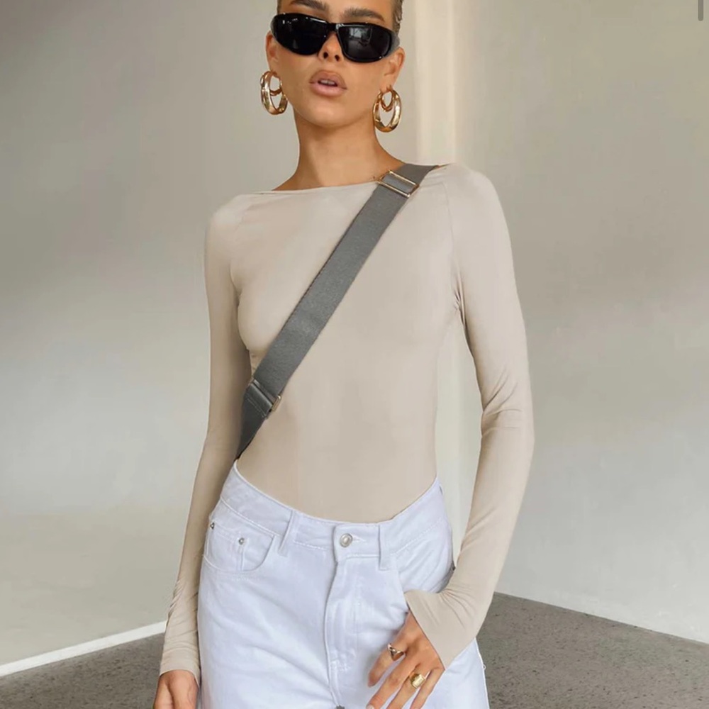 NWT Princess Polly GATEWOOD LONG SLEEVE BODYSUIT BONE